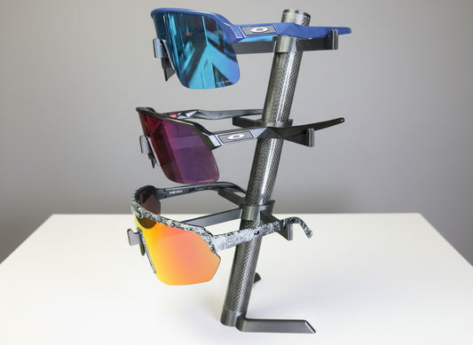 Fahrrad / Rennrad / Brillenständer für 3 Brillen / aus Carbon / 3D-Druck / Organizer