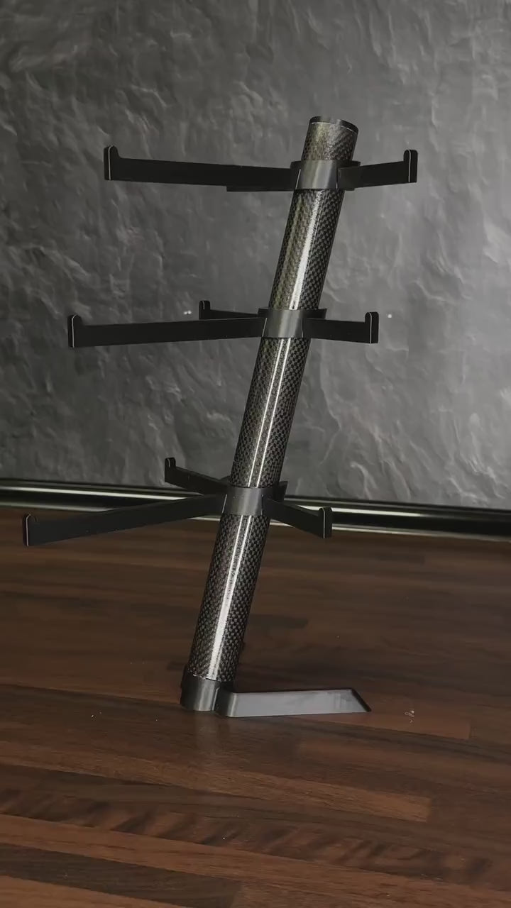 Fahrrad / Rennrad / Brillenständer für 3 Brillen / aus Carbon / 3D-Druck / Organizer