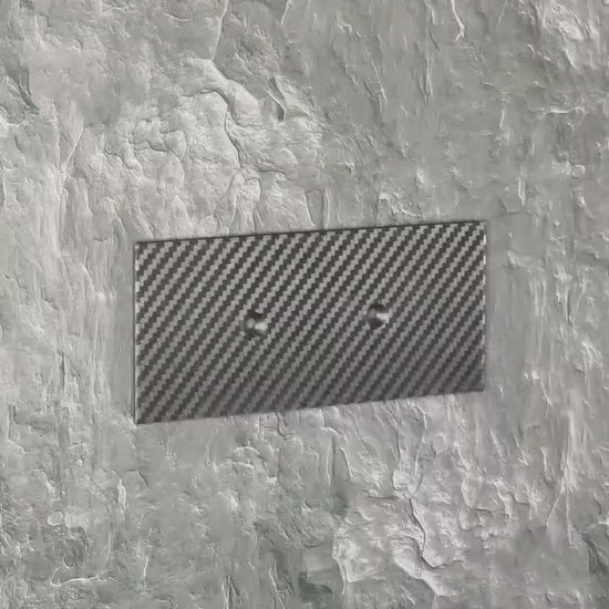 Universelle Fahrrad Computer Wandhalterung für Garmin &  Wahoo | Carbon Optik | Kleben / Schrauben | 2-3 Geräte | Garmin Radar Ladefunktion